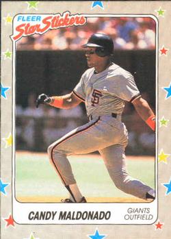 1988 Fleer Sticker Baseball Cards        129     Candy Maldonado